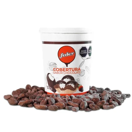 Feder - Cobertura de chocolate 1 Kg chocolate líquido para helados